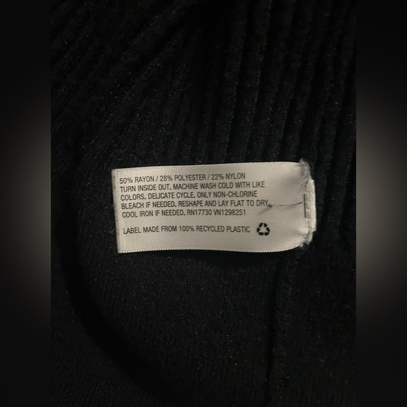 A New Day Ribbed V-Neck Slim Cardigan Sweater Black Large - Picture 11 of 14